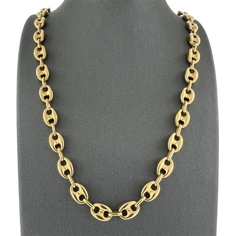 gucci gold chain necklace free shipping|14k gold gucci link chain.